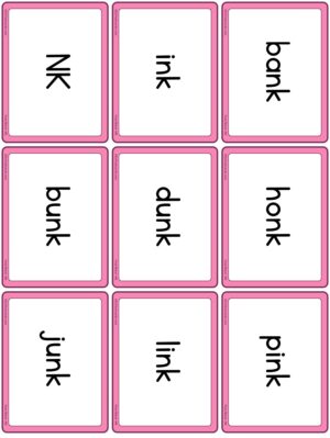 Preview of Word cards, Set 5 - NK