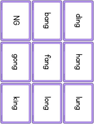 Preview of Word cards, Set 4 - NG