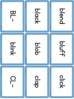 Preview of Word cards, Set 1 - L-blends