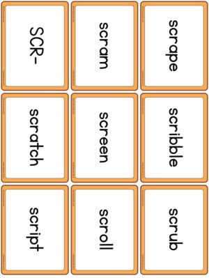 Preview of Word cards, Set 6 - 3-letter blends