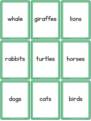Preview of Word cards, Small