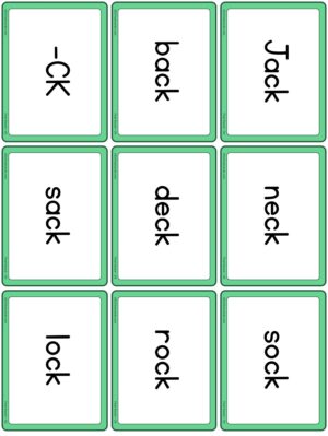 Preview of Word cards, CK