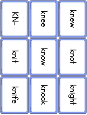 Preview of Word cards, KN