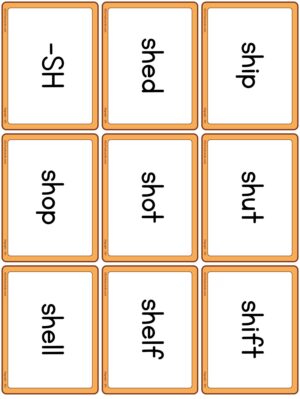Preview of Word cards, SH