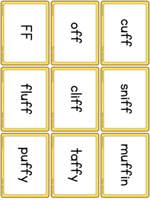 Preview of Word cards, Double Letters