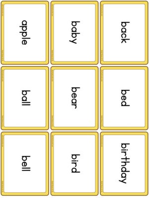 Preview of Word cards, Nouns 1 (A to G)