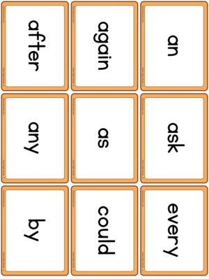Preview of Word cards, Set 3 (Grade 1)