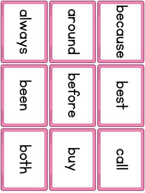 Preview of Word cards, Set 4 (Grade 2)
