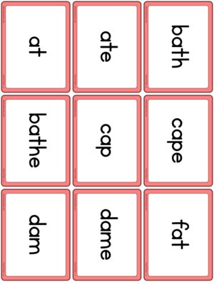 Final E Word Pairs