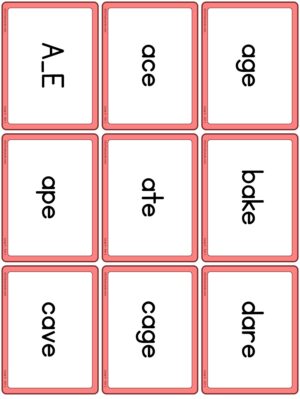 Preview of Word cards, Long A - Set 1