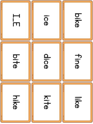 Preview of Word cards, Long I - Set 1