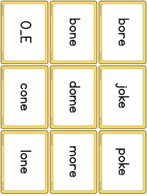 Preview of Word cards, Long O - Set 1