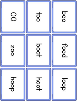 Preview of Word cards, Long OO - Set 1