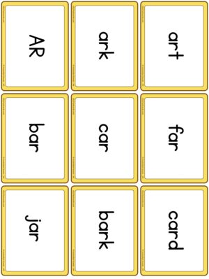Preview of Word cards, AR