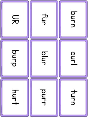 Preview of Word cards, UR