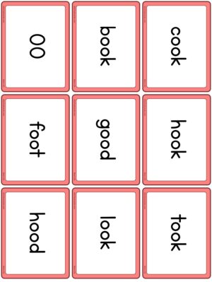 Preview of Word cards, Short OO
