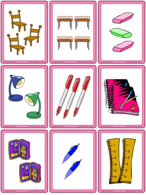 Classroom Objects - Plural Nouns