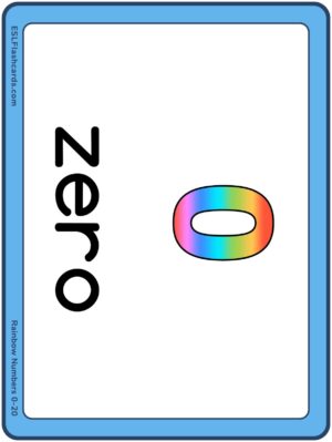 Preview of Numbers with spelling, Large, Rainbow