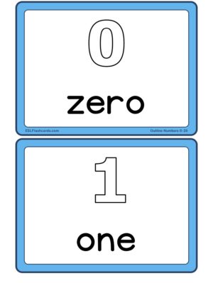 Preview of Numbers with spelling, Medium, Outline