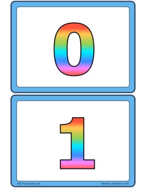 Preview of Numbers only, Medium, Rainbow