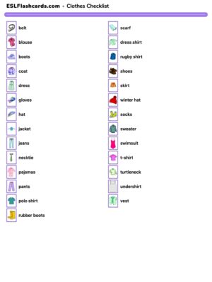 Preview of Checklist, American English