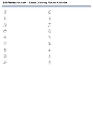 Preview of Checklist, Easter