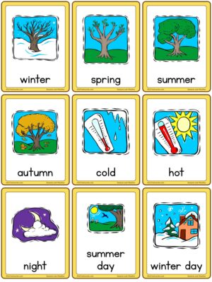 Seasons and Weather Flashcards