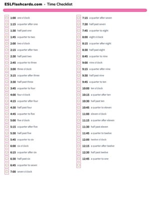 Preview of Checklist