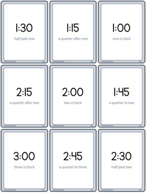 Preview of Digital time with phrases, Small