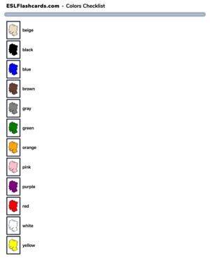 Preview of Checklist, American English