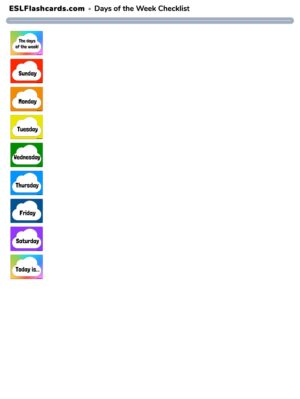 Preview of Checklist, Rainbow