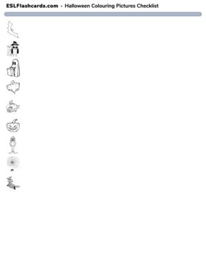 Preview of Checklist, Halloween