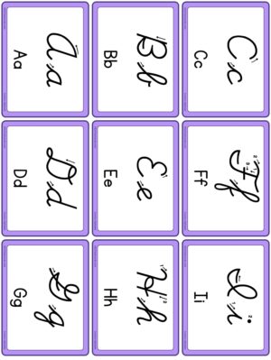 Preview of Cursive with print, Small