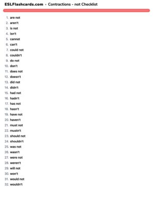 Preview of Checklist