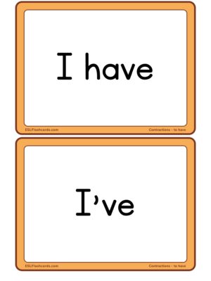 Preview of Word cards, Medium, to have