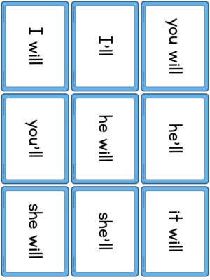 Preview of Word cards, Small, will