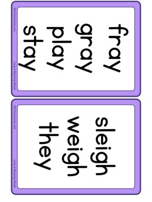 Preview of Word cards, Medium, Long A