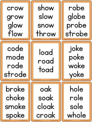 Long Vowel Rhyming Words