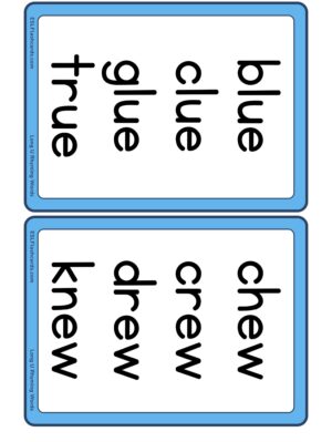 Preview of Word cards, Medium, Long U - OO