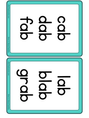 Preview of Word cards, Medium, Short A