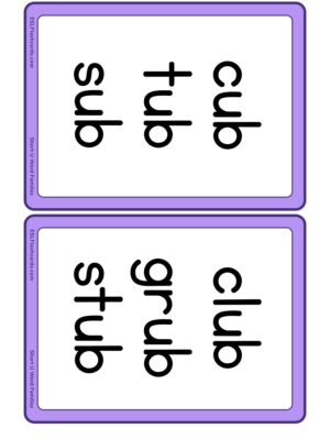 Preview of Word cards, Medium, Short U