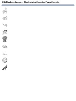 Preview of Checklist, Thanksgiving