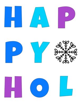 Preview of Small, No Border, Happy Holidays