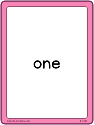 Preview of Word cards, Large, 1 to 27