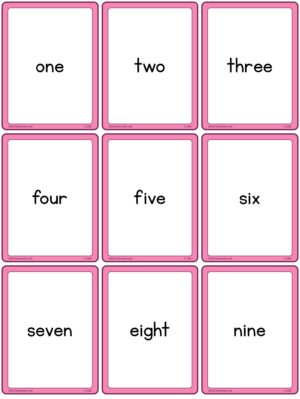 Preview of Word cards, Small, 1 to 27