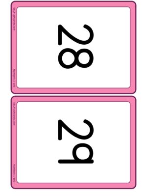 Preview of Numbers only, Medium, 28 to 54