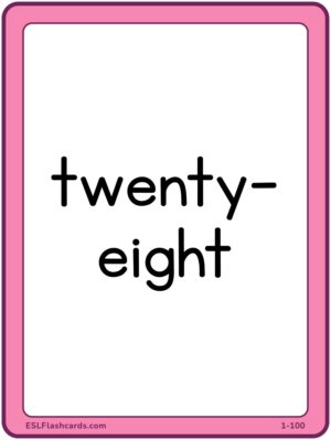 Preview of Word cards, Large, 28 to 54