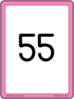 Preview of Numbers only, Large, 55 to 81