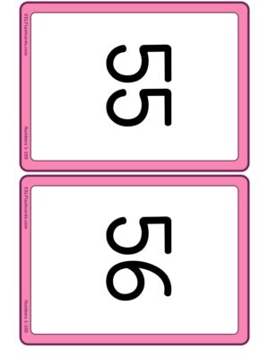 Preview of Numbers only, Medium, 55 to 81