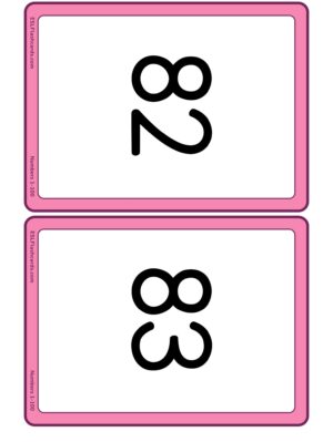 Preview of Numbers only, Medium, 82 to 108